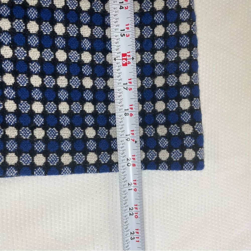 Talbots Navy and Cream Checkered A-Line Skirt - Picture 6 of 6